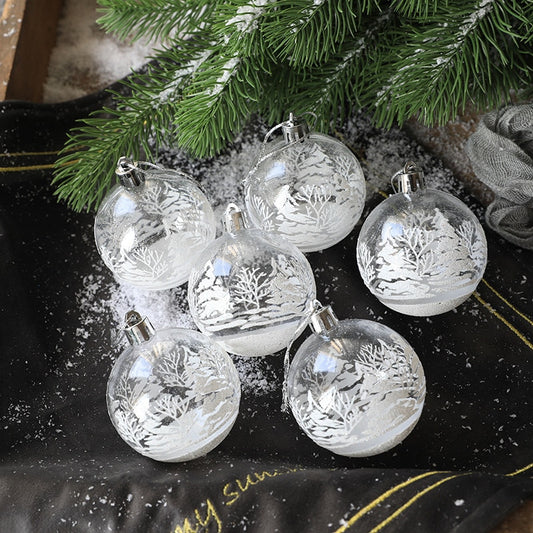 6pcs Blankets of Snow Ball Christmas Ornaments